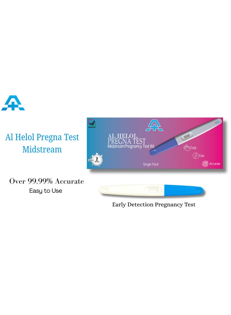 Al Helol Al Mutatawera Medical Supplies Ind. LLC SP Al Helol Pregna Test Midstream HCG Pregnancy Test Kit - Image 1